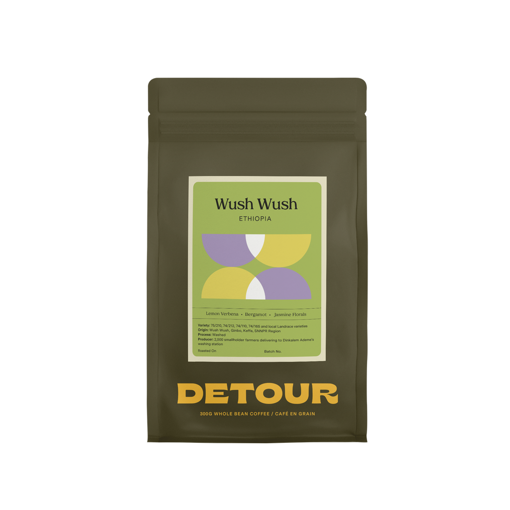 Detour Coffee Ethiopia Wush Wush Whole Bean Specialty Coffee 
