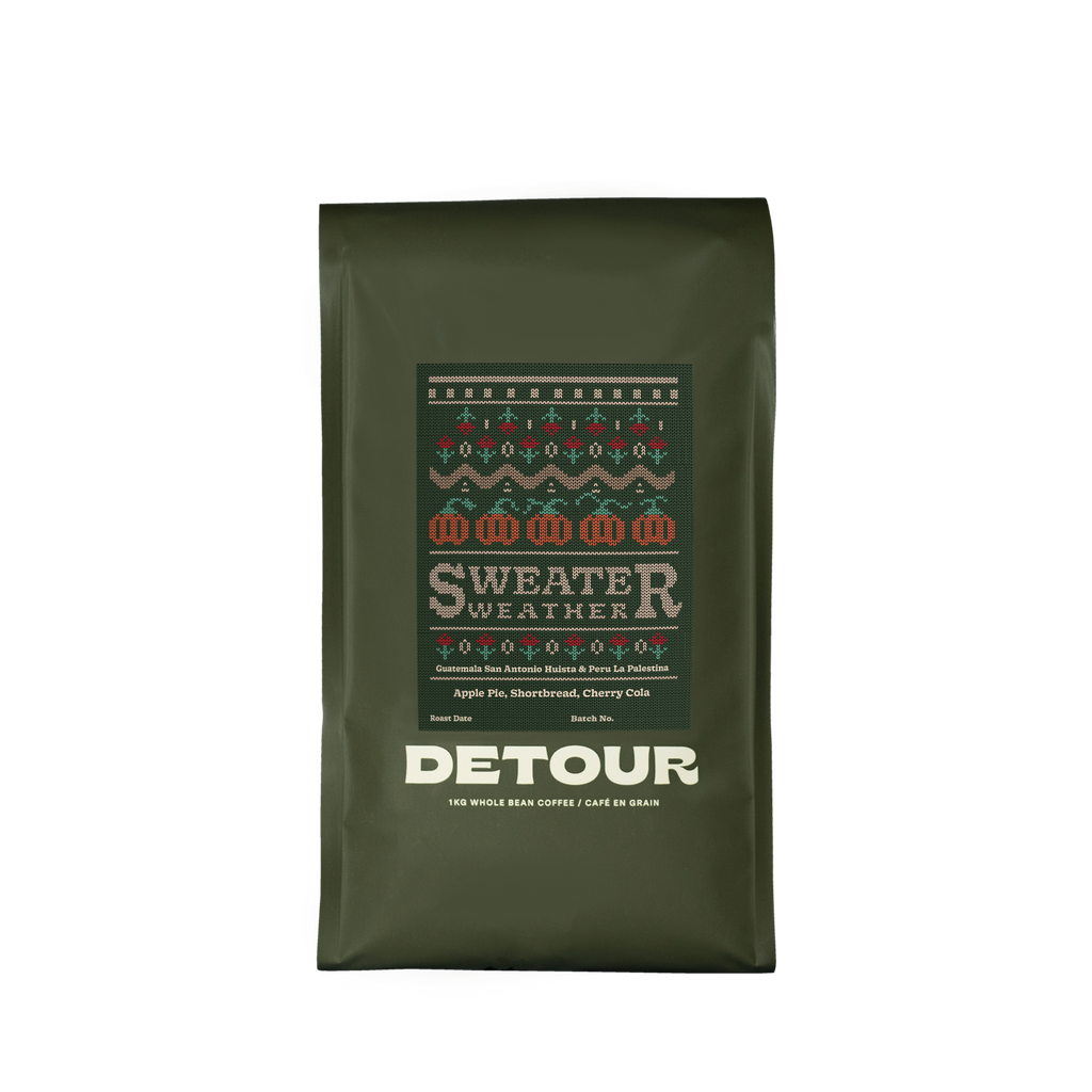 Detour Coffee Seasonal Fall Blend Sweater Weather Retail Home Brewing Whole Bean Specialty Coffee