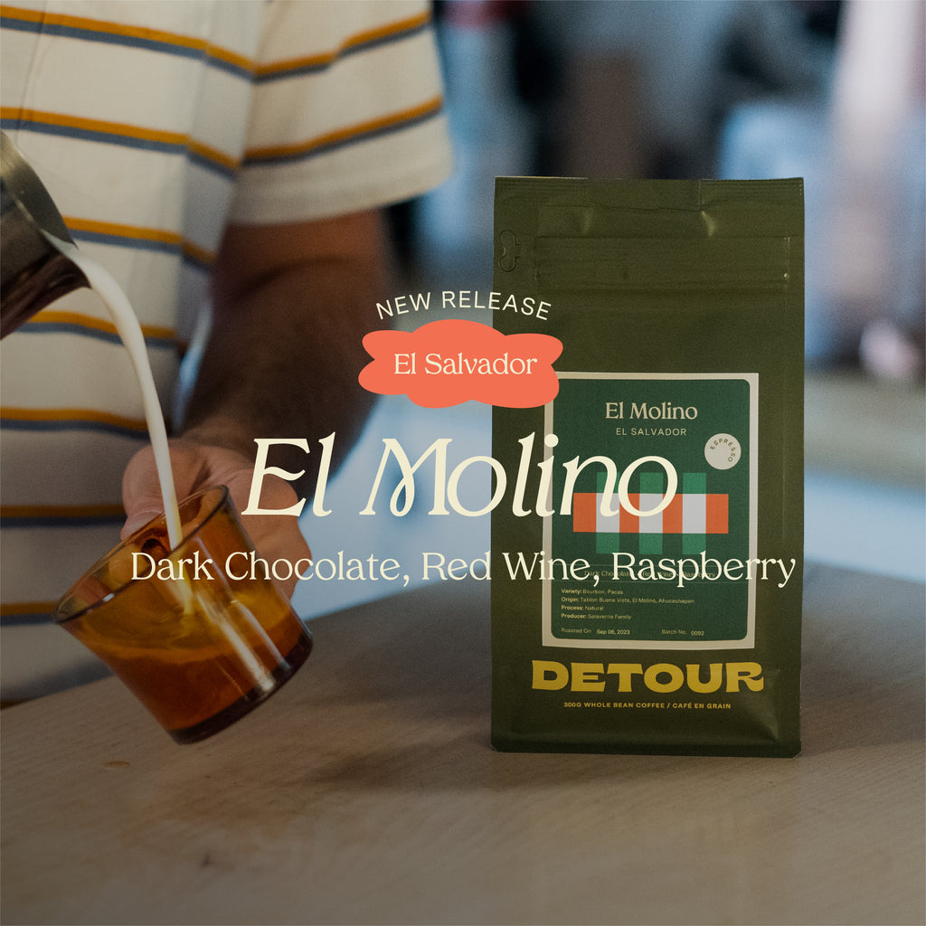 Detour Coffee Single Origin El Salvador El Molino Natural Espresso Whole Bean Specialty Coffee