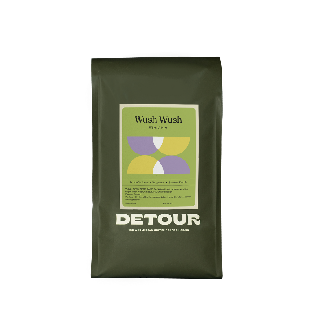 Detour Coffee Ethiopia Wush Wush Whole Bean Specialty Coffee Bulk