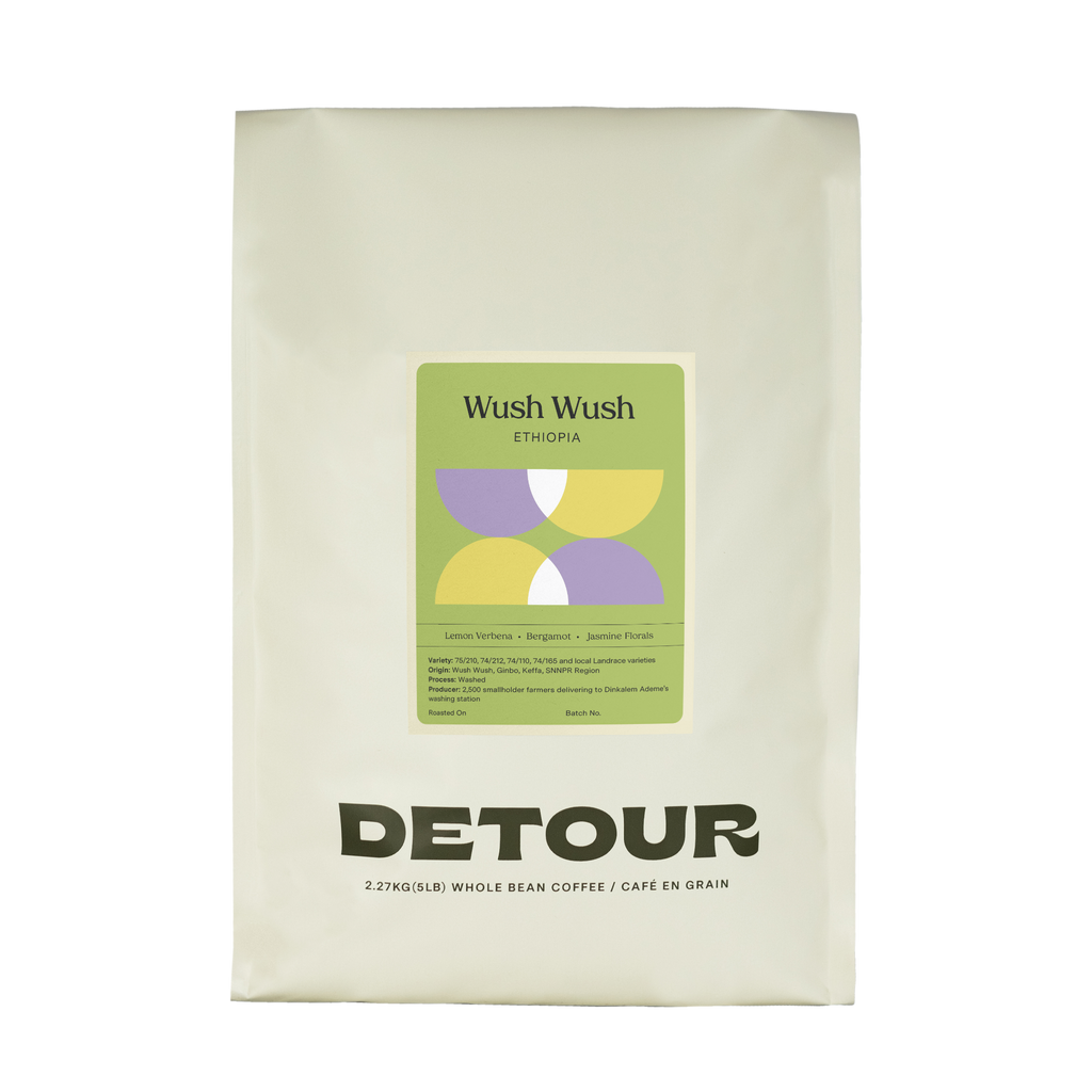 Detour Coffee Ethiopia Wush Wush Whole Bean Specialty Coffee  Bulk