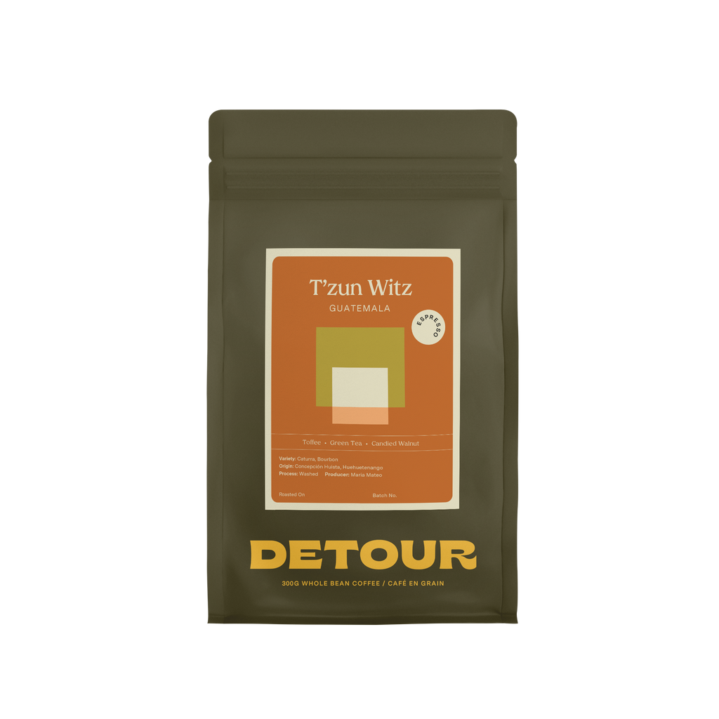 Detour Coffee Guatemala T'zun Witz Single Origin Espresso Retail Home Brewing Whole Bean  Specialty coffee