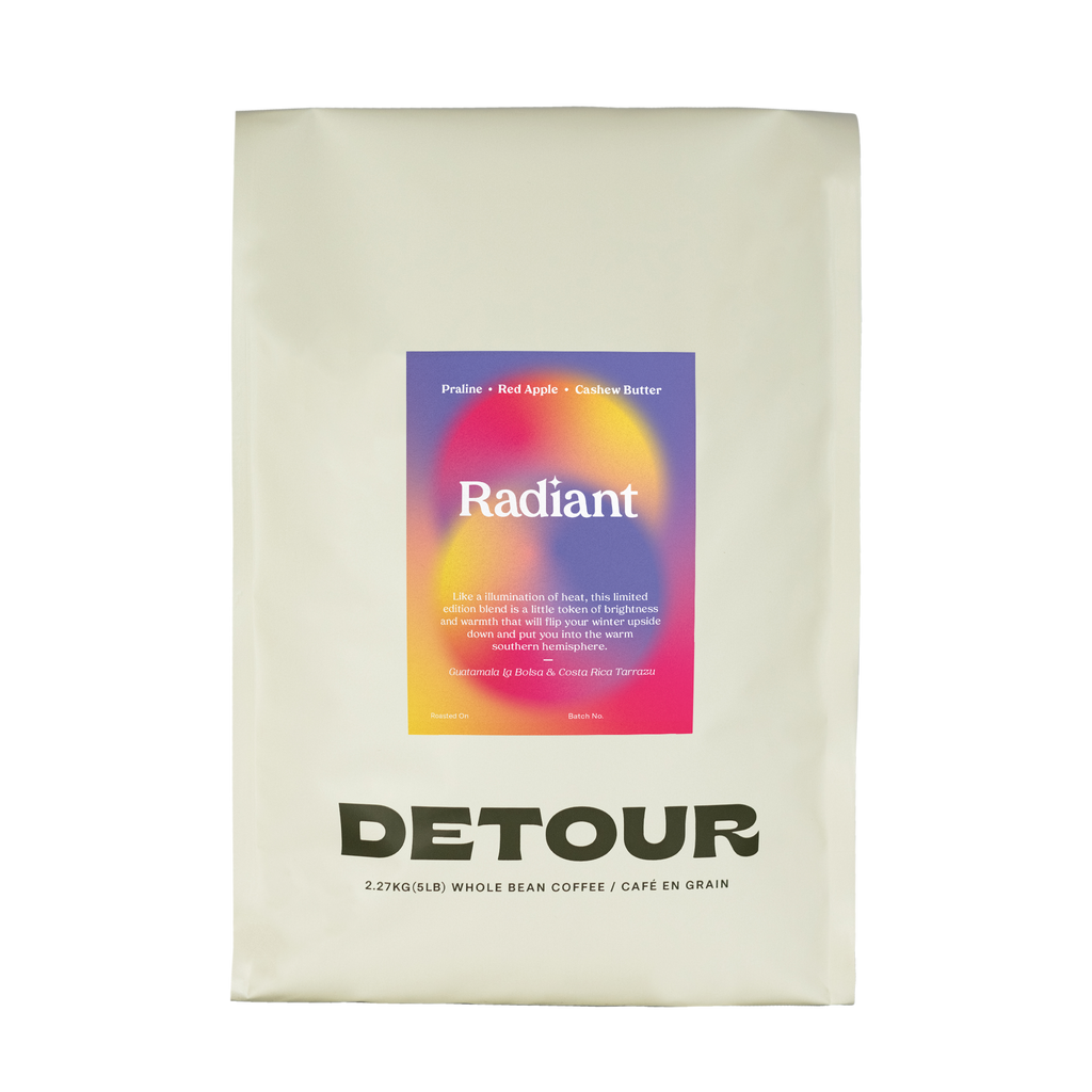 Detour Coffee Radiant Limited Winter Blend Whole Bean Specialty Coffee Bulk