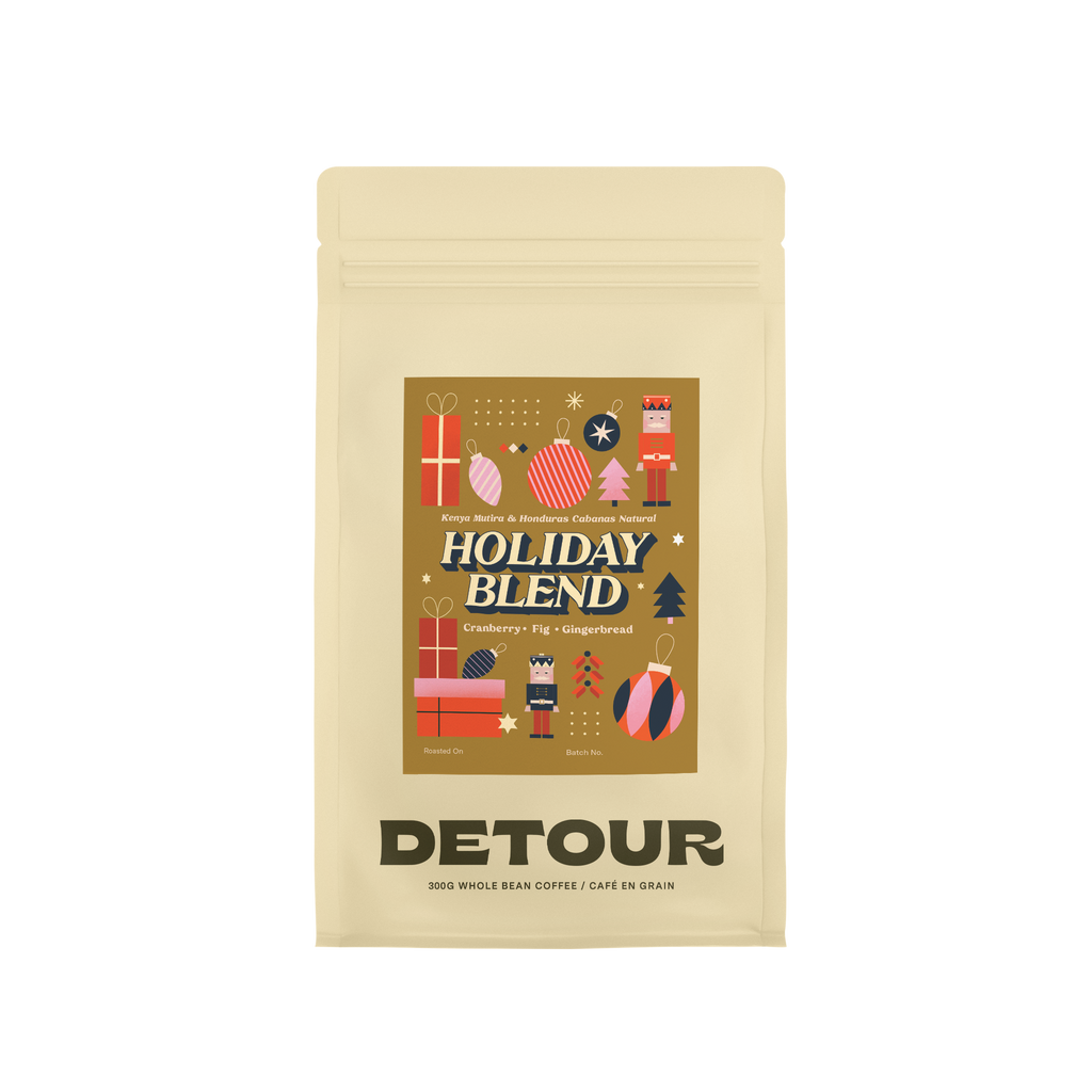 Detour Coffee Holiday Blend Christmas Blend Retail Home Brewing Whole Bean Holiday Gift