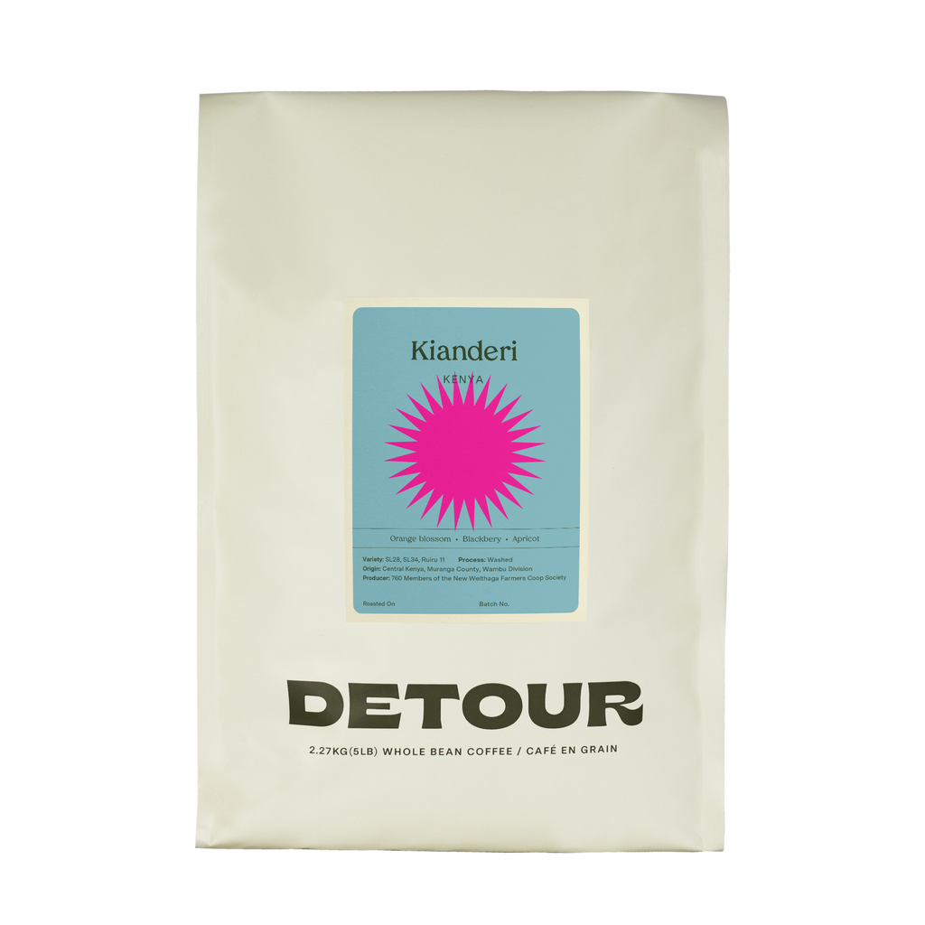 Detour Coffee Kenya Kianderi Single Origin Retail Home Brewing Whole Bean Specialty Coffee 