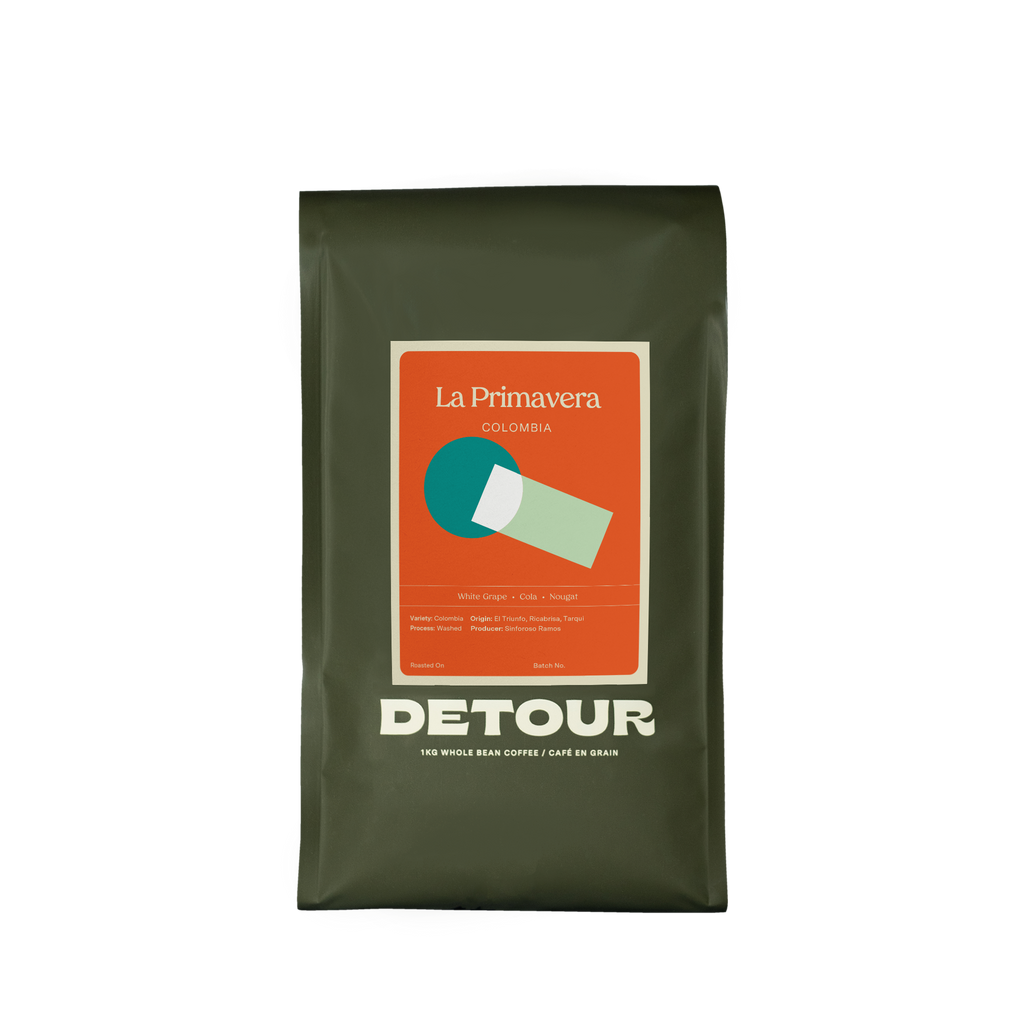 Detour Coffee Colombia La Primavera Single Origin Retail Home Brewing Whole Bean Specialty Coffee 1 kilo