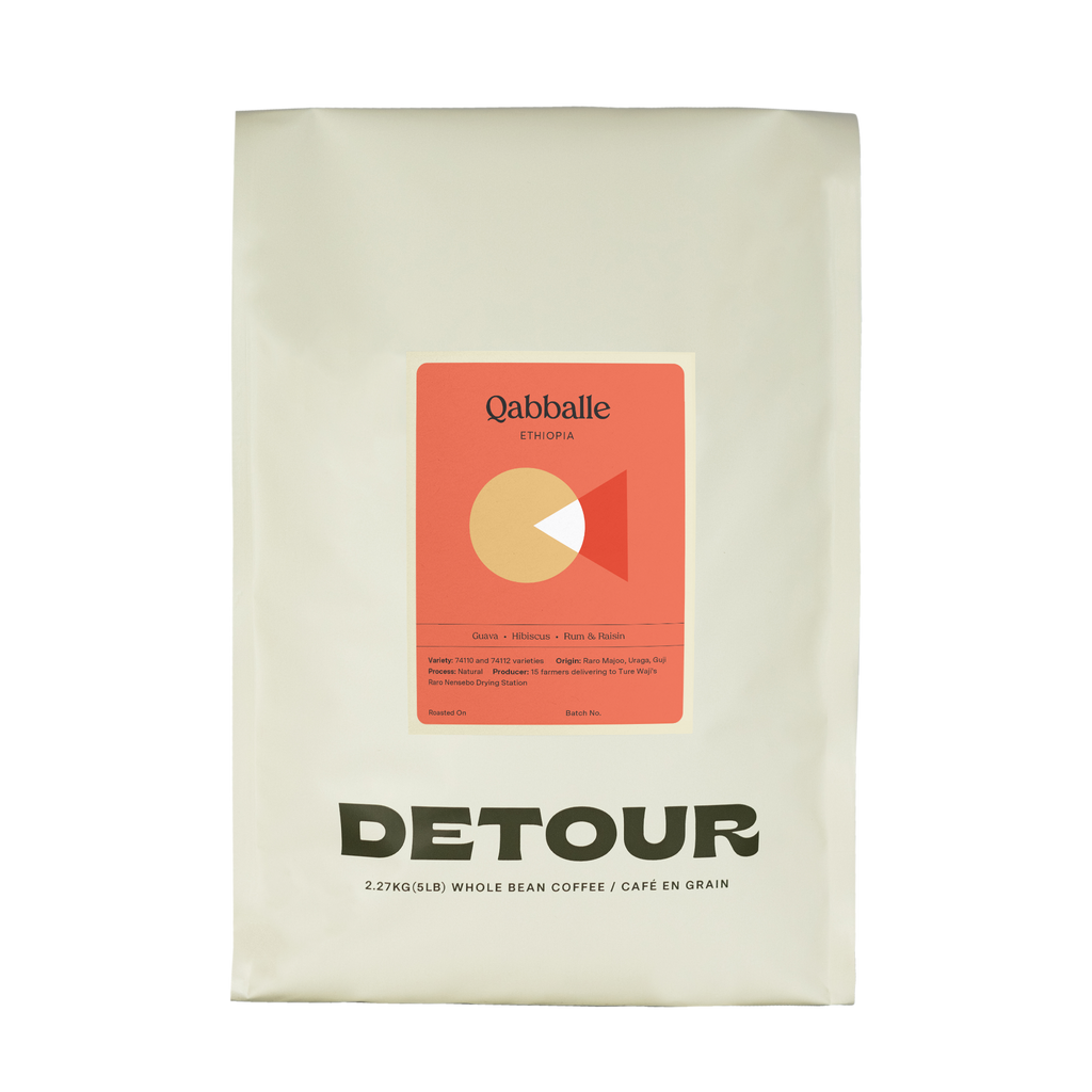 Detour Coffee Ethiopia Qabballe Natural Single Origin Retail Home Brewing Whole Bean Specialty Coffee bulk