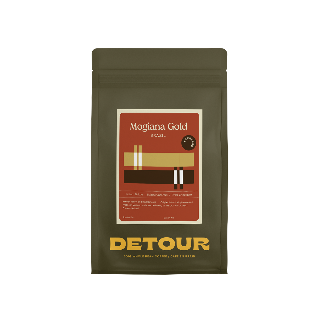 Detour Coffee Single Origin Brazil Mogiana Gold Espresso Whole Bean Specialty Coffee