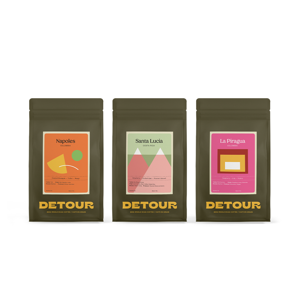 Detour Coffee  Single Origin Gift Pack Retail Home Brewing Whole Bean  