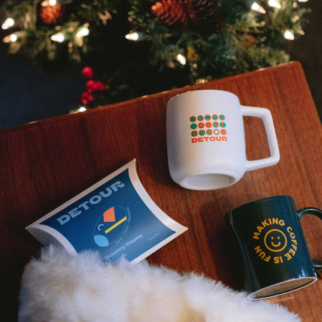 Detour Coffee Holiday Mug Stocking Stuffers Instant Coffee Old School Mug Christmas Gift Guide 2022